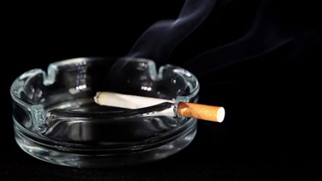 smoking cigarette